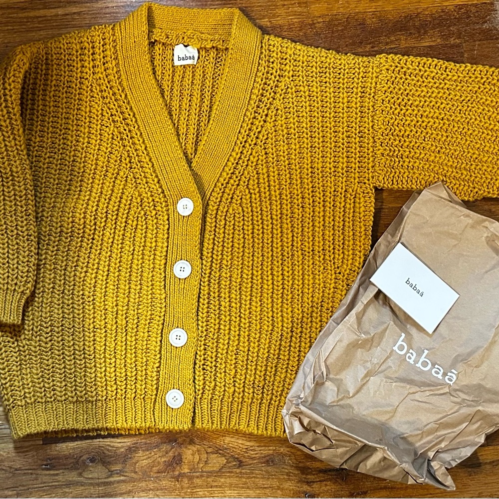 Babaa cardigan no 19 mini in Ochre